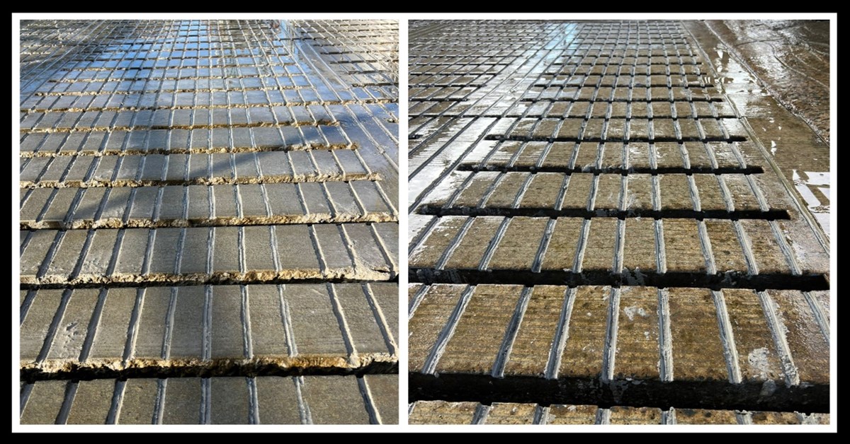 Slatted concrete grooving in Cork