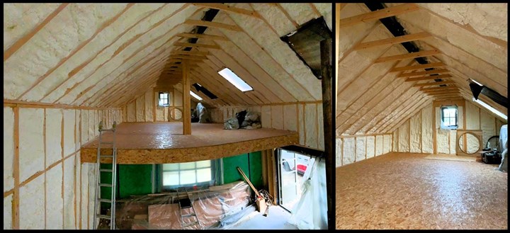Closed cell spray foam installation in Waterford carried out by Five Counties Spray Foam Insulation Waterford.