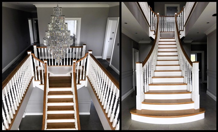 Staircase installation in Monaghan by Kieran McKenna Staircases