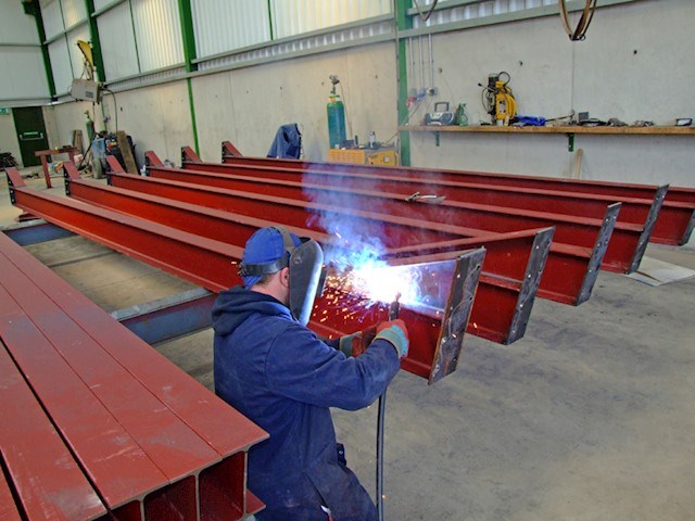 Image of welding in County Louth as carried out by PJK Structural Steel, welding and steel fabrication in County Louth is provided by PJK Structural Steel.