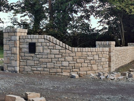 Stone wals in Westmeath built by Roundtower Stoneworks.