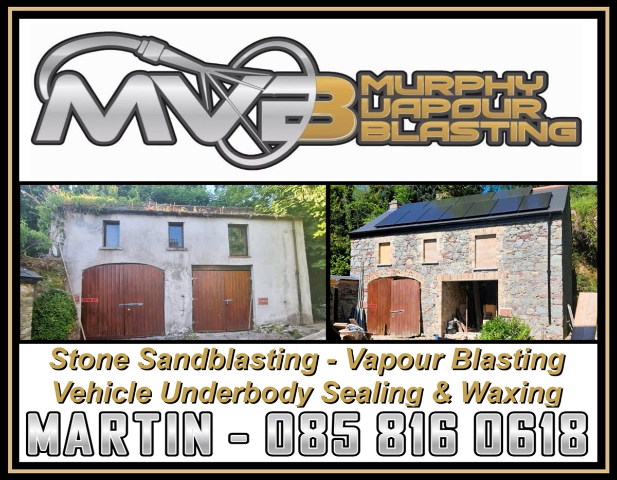 Stone sandblasting and vapour blasting in Mallow, Cork