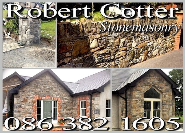 Image of Meath stonemason Robert Cotter's header, stonemasonry in Meath is carried out by Robert Cotter