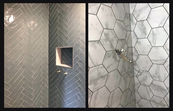 Image of tiled wall installed by The Tile Man in in Ashbourne, Dunshaughlin and Ratoath.