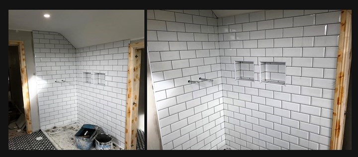 Image of bathroom tiles installed by The Tile Man in in Ashbourne, Dunshaughlin and Ratoath.