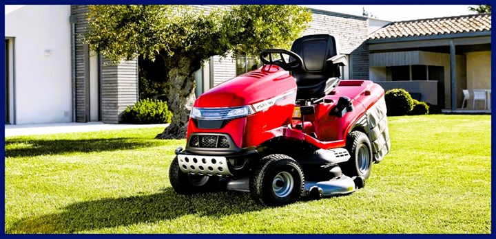 Image of ride on lawn mower in Navan hired by Oliver Gough Hire, gardening equipment hire in Navan is provided by Oliver Gough Hire