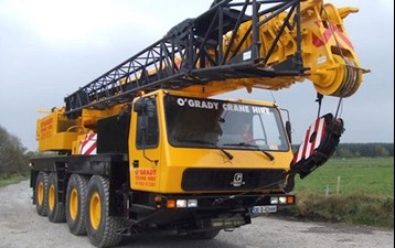 Image of crane hired in Offaly from O'Grady Crane Hire, crane hire in Offaly is a speciality of O'Grady Crane Hire