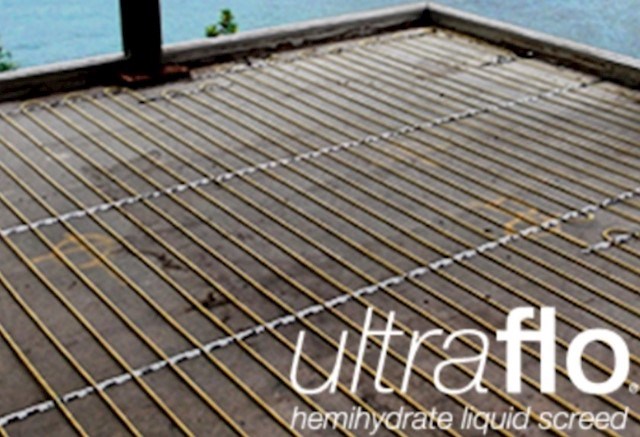 Image of UltraFlo preparation in Meath, UltraFlo in Meath is supplied and installed by Precision Floor Screed