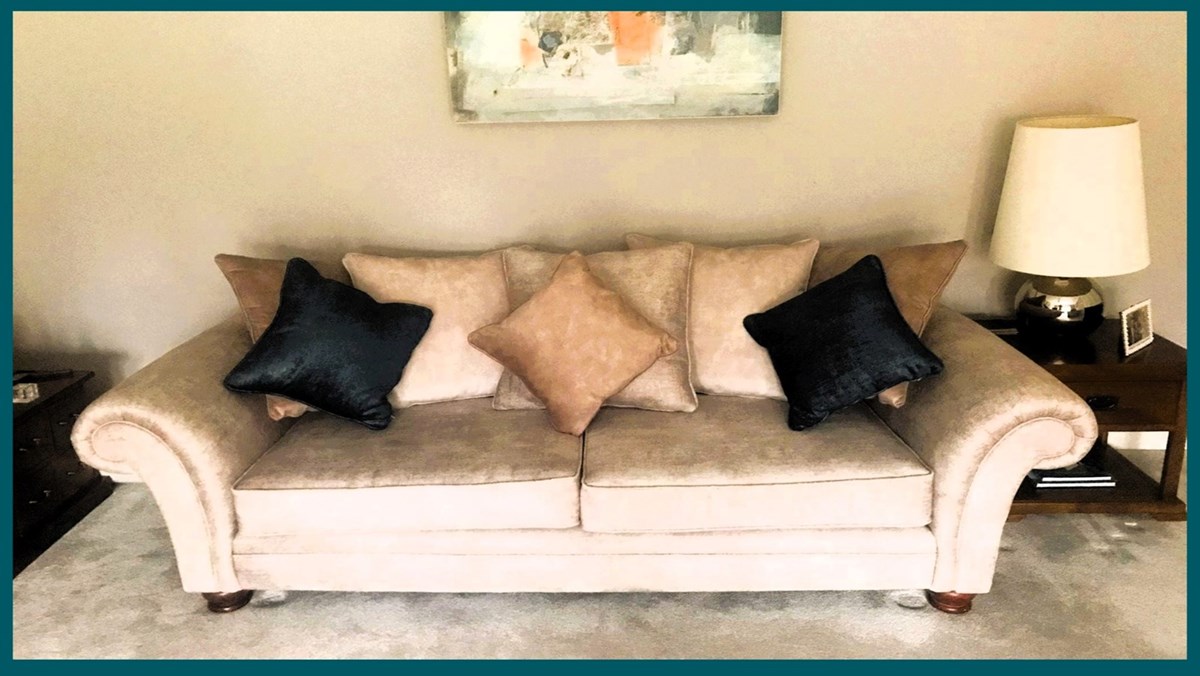 Image shows sofa in Kildare upholstered by Jay's Upholstery