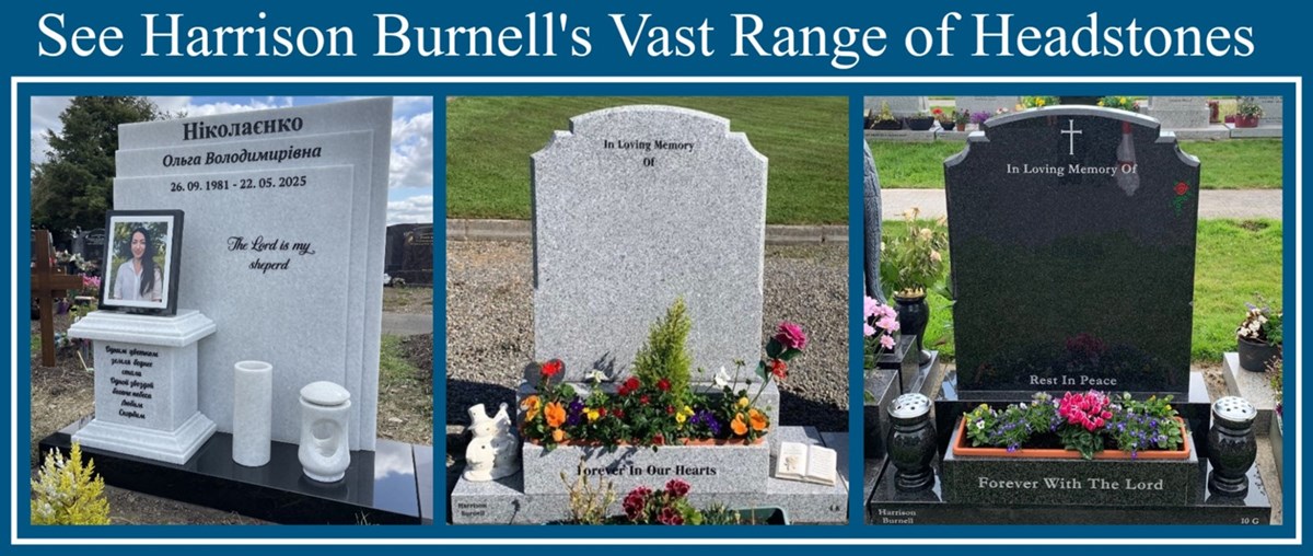 Deansgrange cemetery, new headstones available from Harrison Burnell