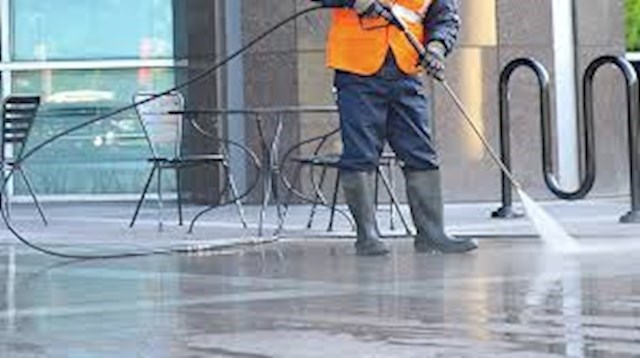 Commercial power washing provided by Seamus Gilchriest Power Washling Contractor in Longford.