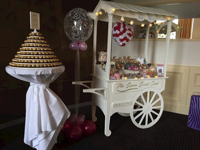 Image of Wedding Candy Cart and confectionary display in Louth.
