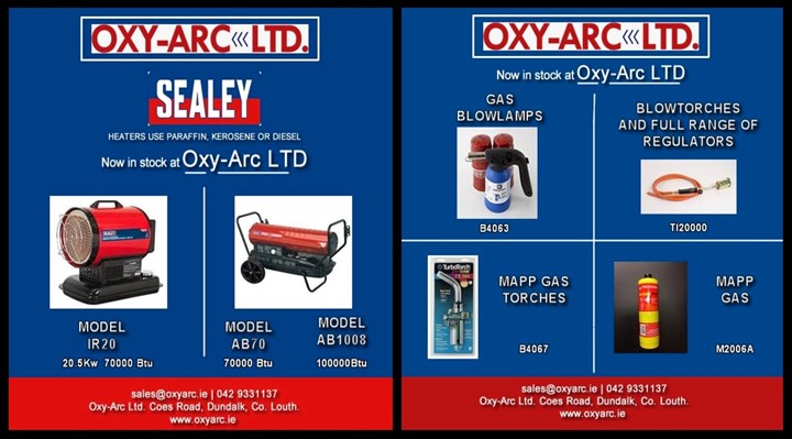 Welding tools Meath, Dublin, Louth - OxyArc Ltd