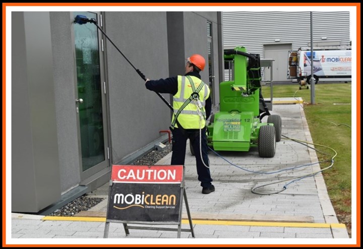 Office window cleaning in Waterford is carried out by Mobiclean