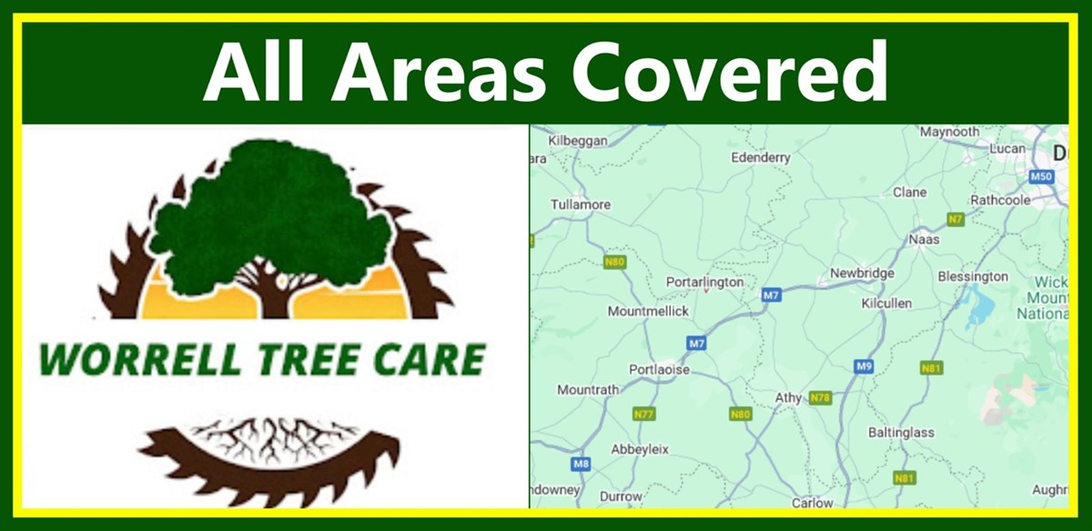 Areas serviced by Worrell Tree Care